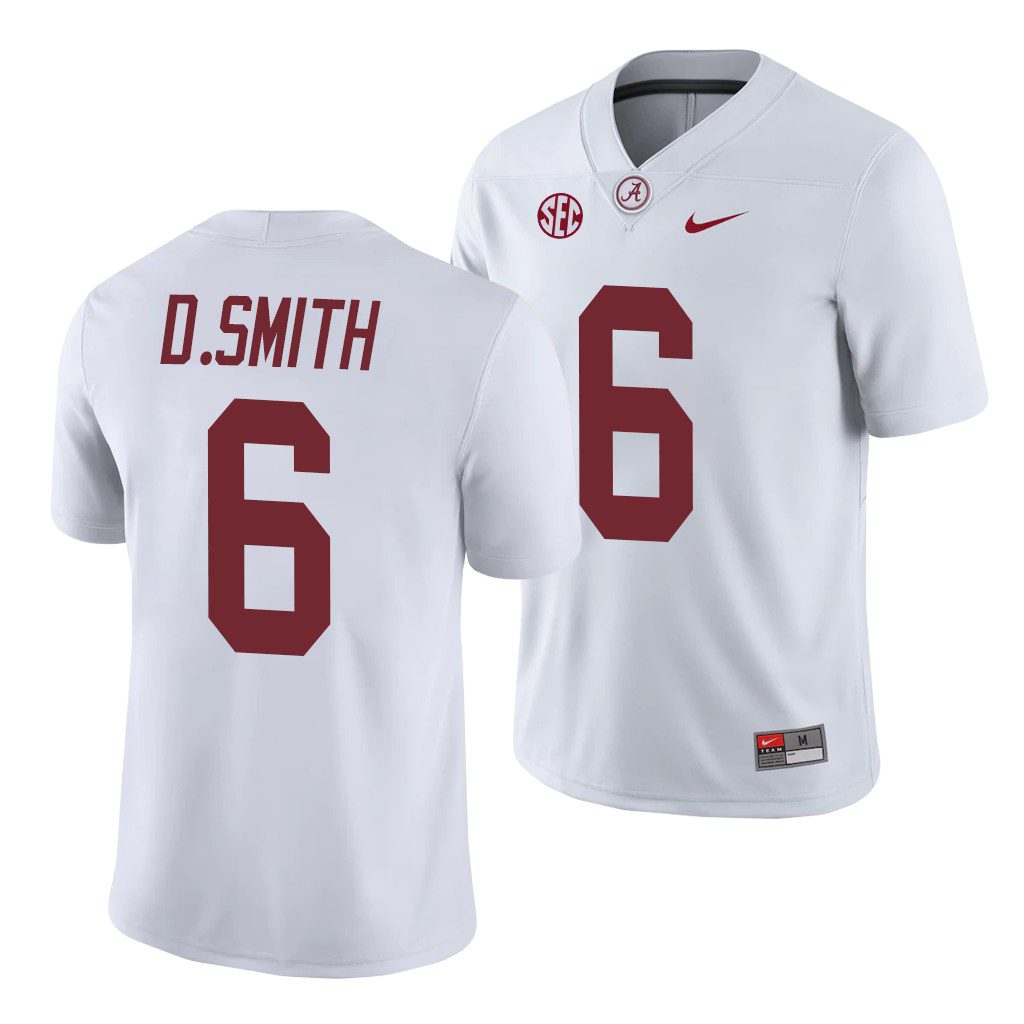 Men's Alabama Crimson Tide DeVonta Smith #6 White Game NCAA College Football Jersey
